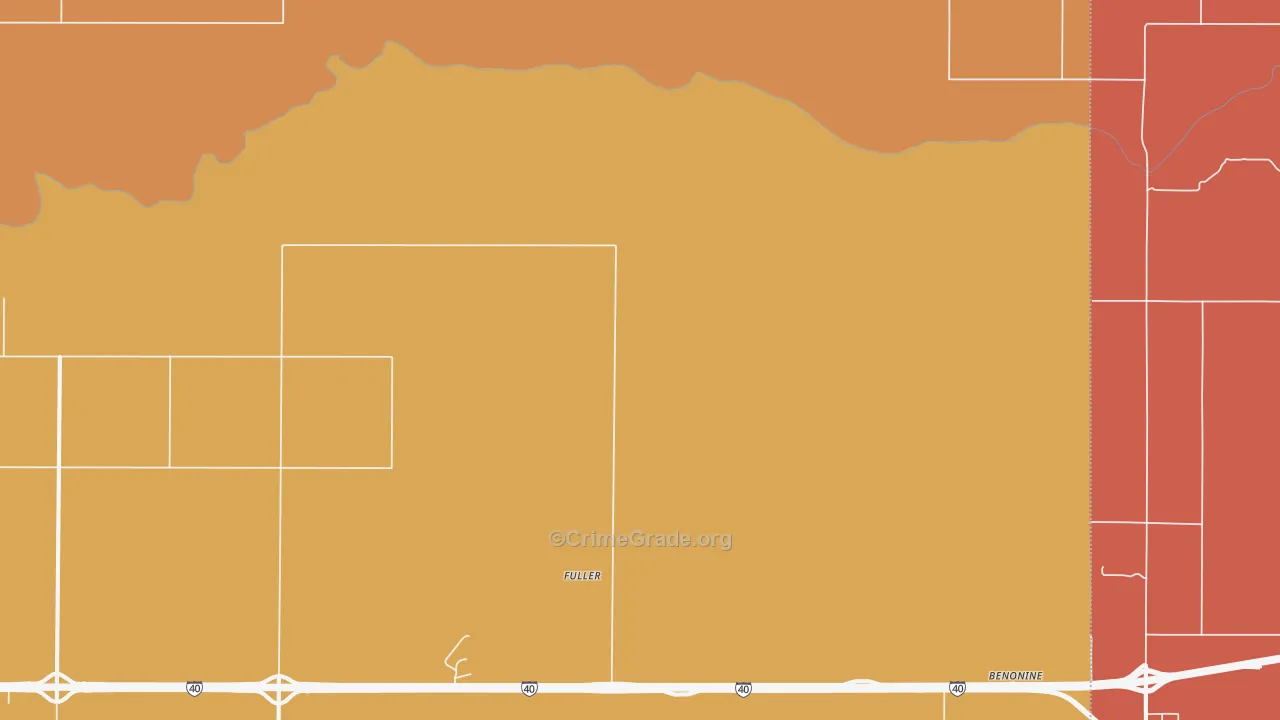 Texola, TX Map of Murder Rates