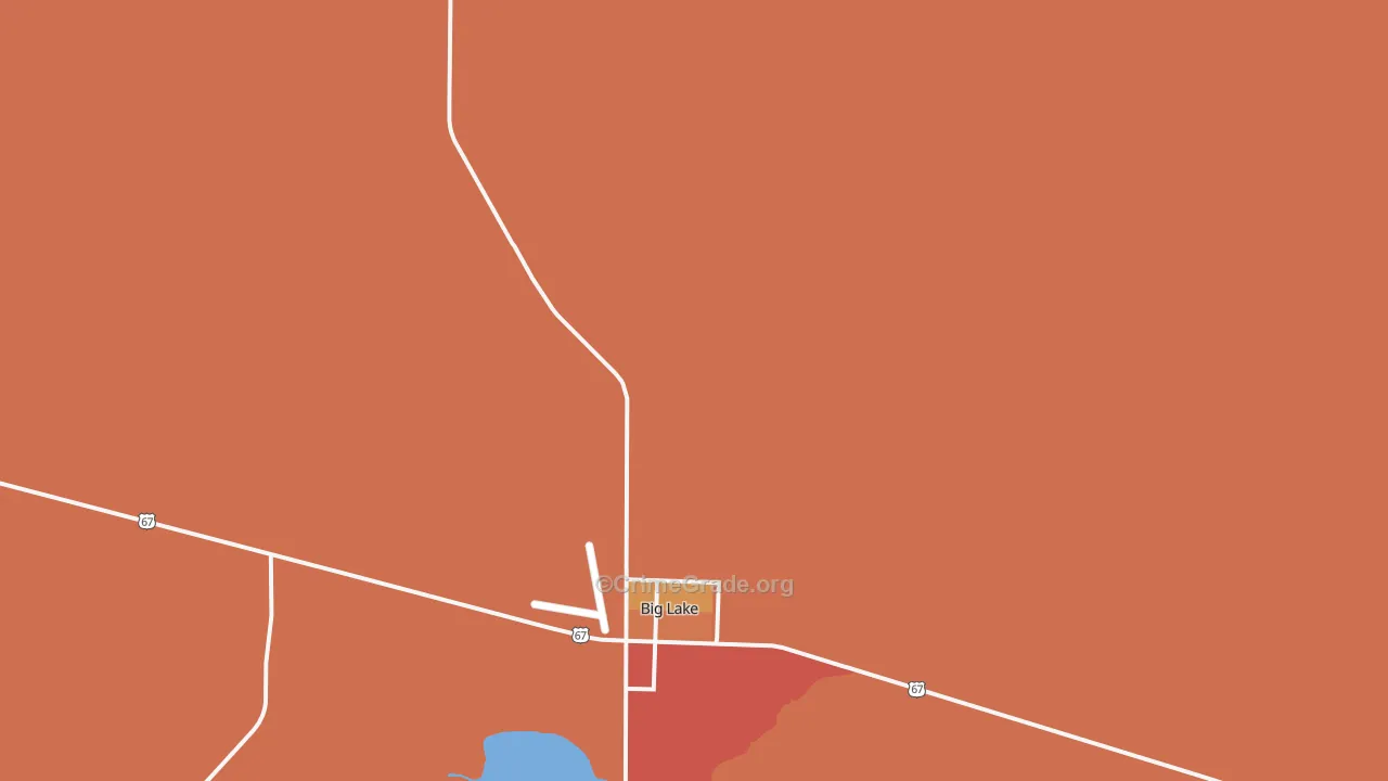 Texon, TX Map of Murder Rates
