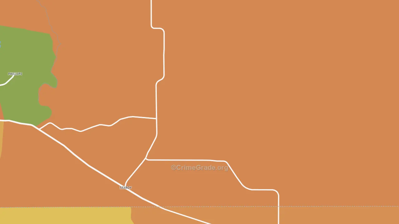 Texroy, TX Map of Murder Rates