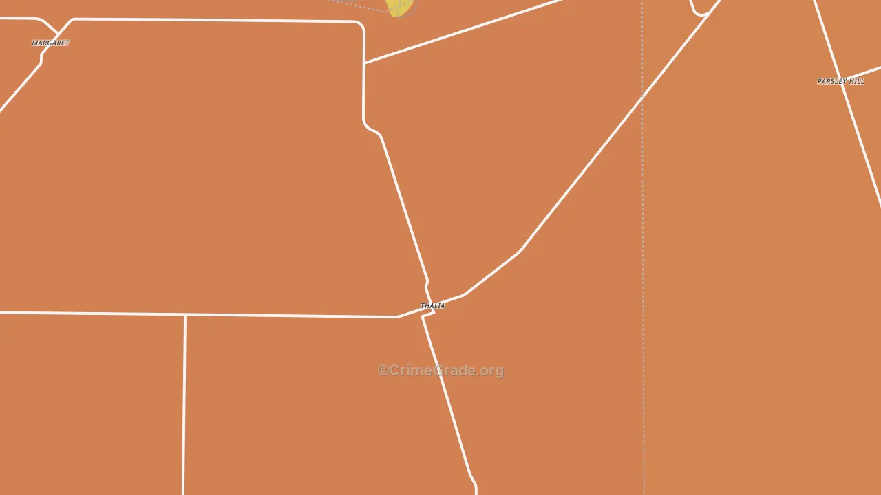 Thalia, TX Map of Murder Rates