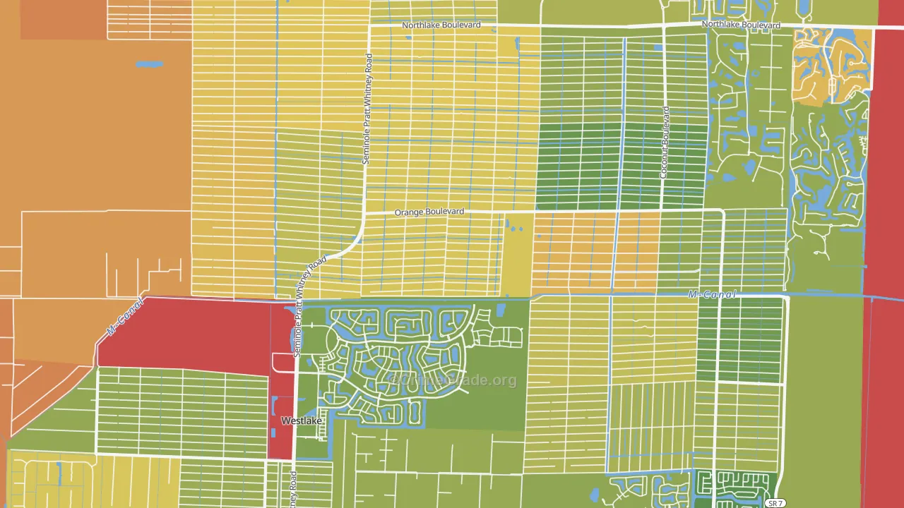 The Acreage, FL Map of Murder Rates