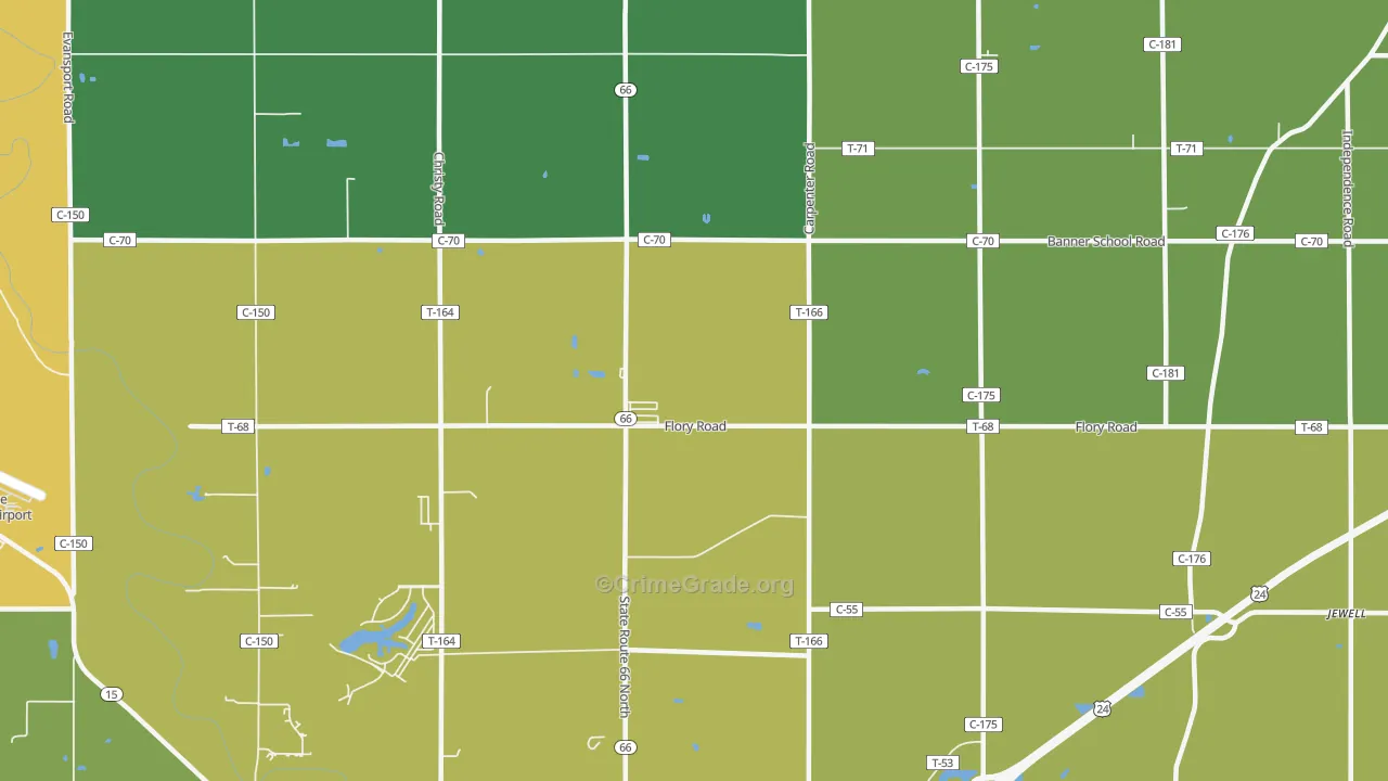 The Bend, OH Map of Murder Rates