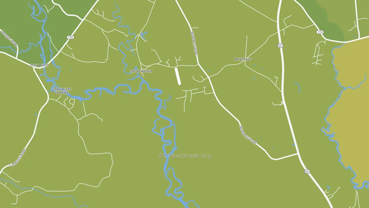 The Borough, NC Map of Murder Rates