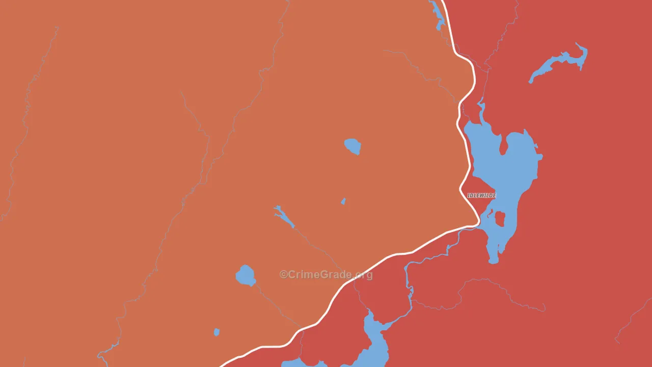 The Glen, NH Map of Murder Rates
