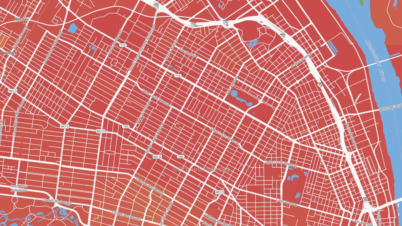 The Greater Ville, St. Louis, MO Map of Murder Rates