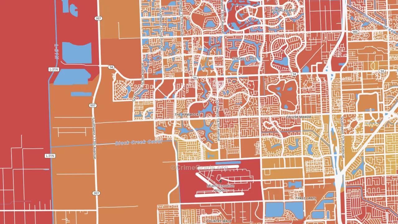 The Hammocks, FL Map of Murder Rates