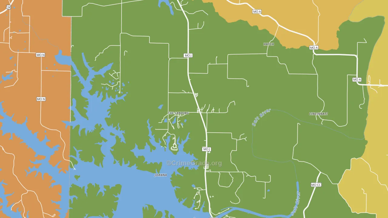 The Landing, MO Map of Murder Rates