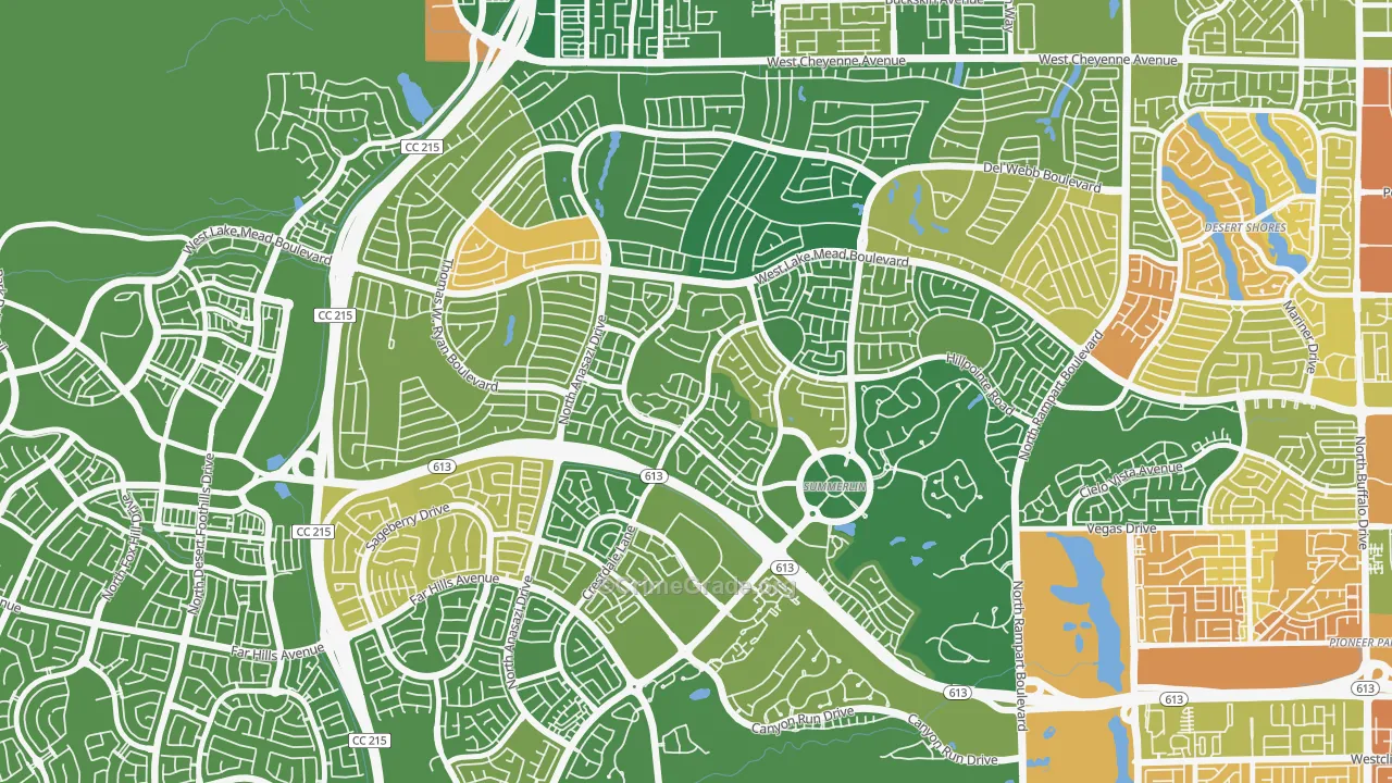 The Trails, Las Vegas, NV Map of Murder Rates