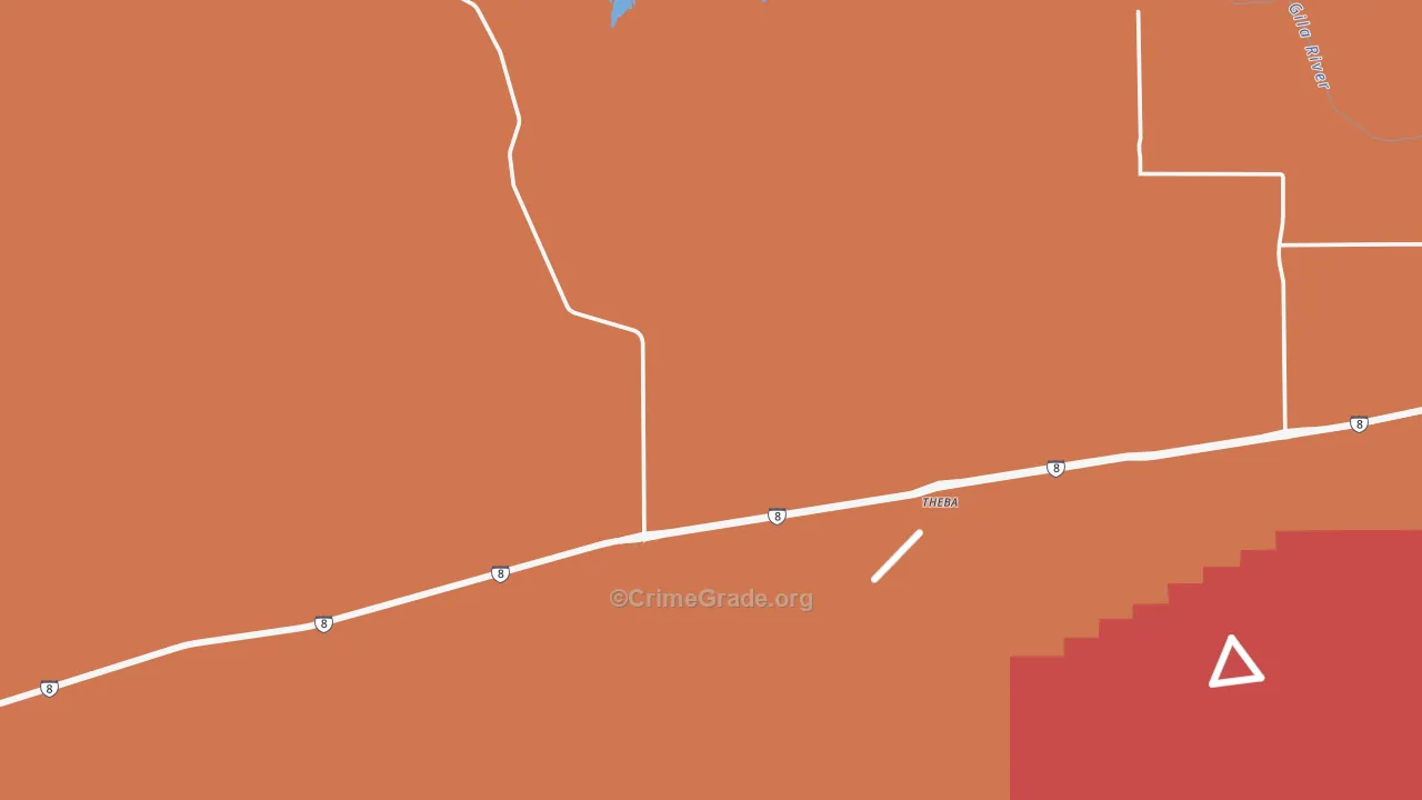 Theba, AZ Map of Murder Rates