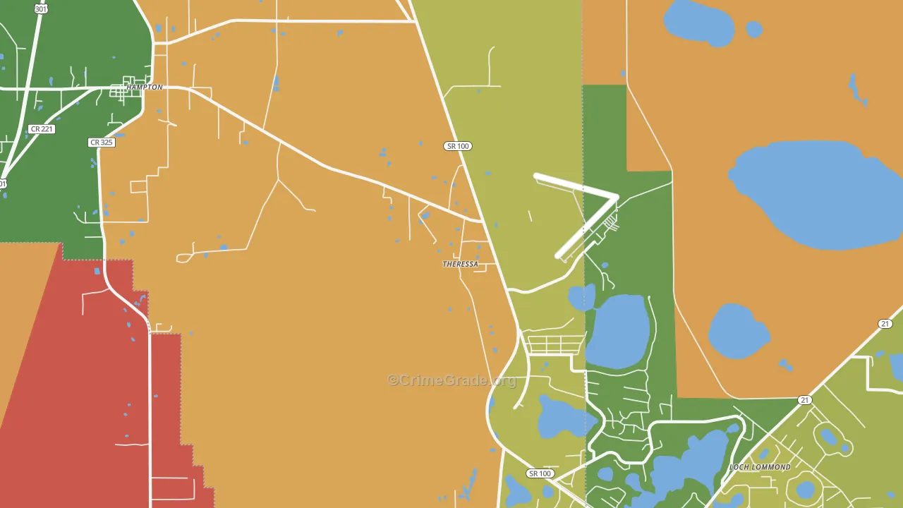 Theressa, FL Map of Murder Rates