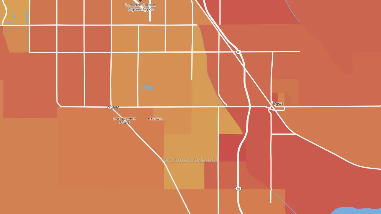 Thermal, CA Map of Murder Rates