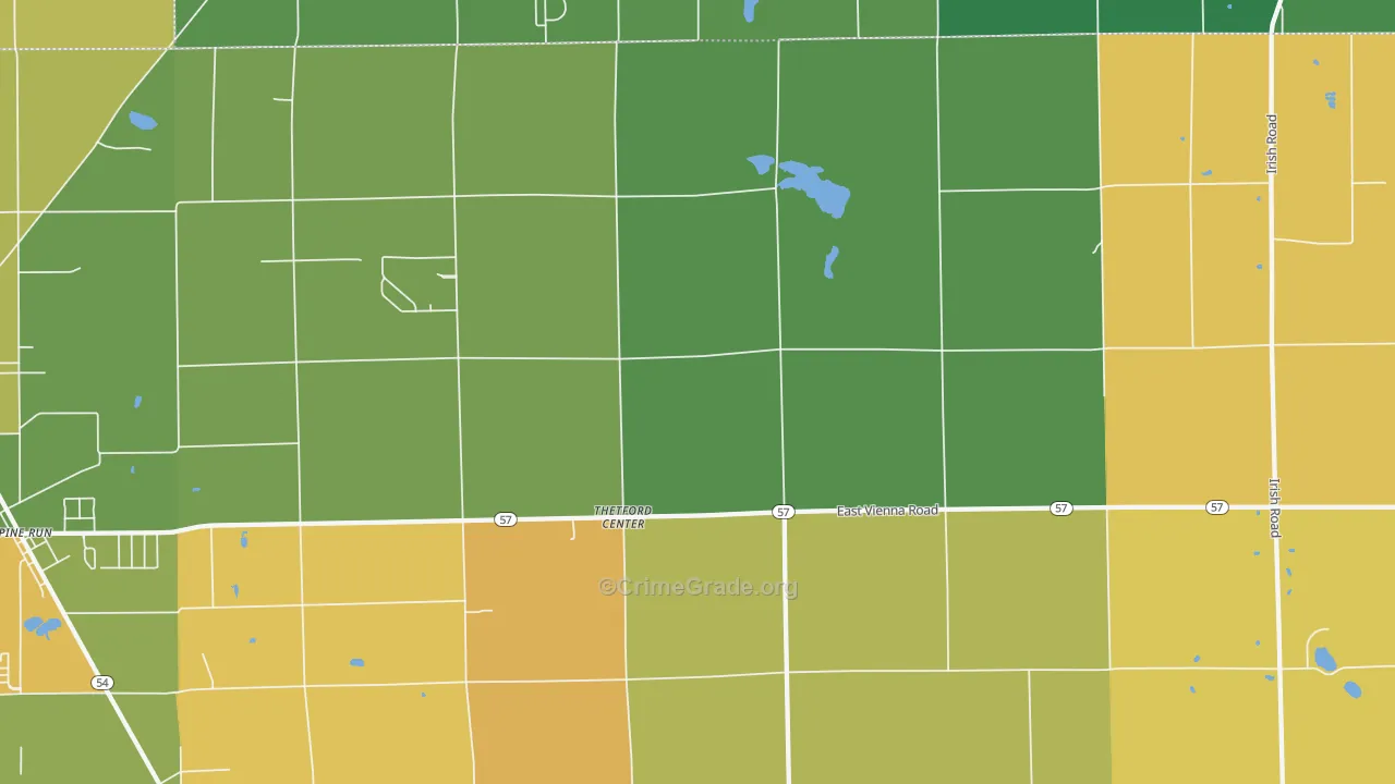 Thetford Center, MI Map of Murder Rates