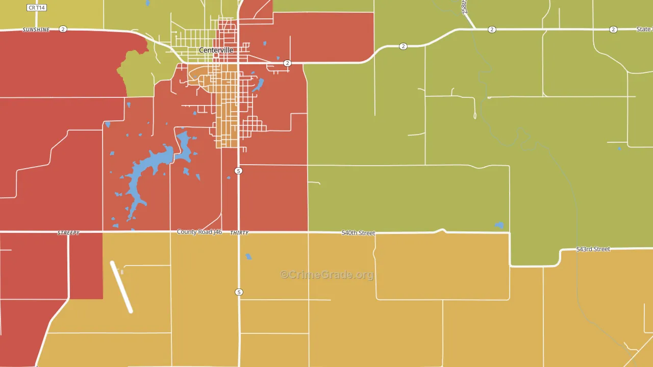 Thirty, IA Map of Murder Rates