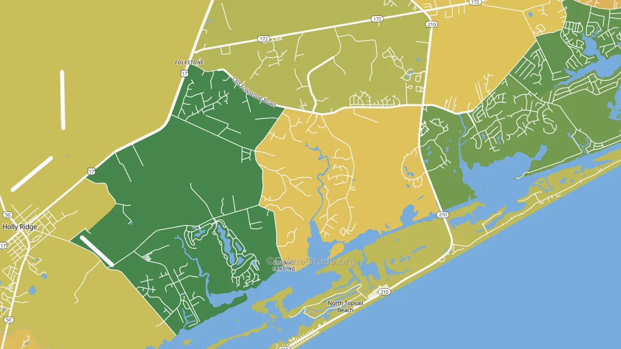 Thomas Landing, NC Map of Murder Rates