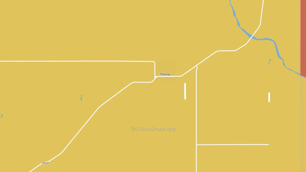 Thomas, OK Map of Murder Rates