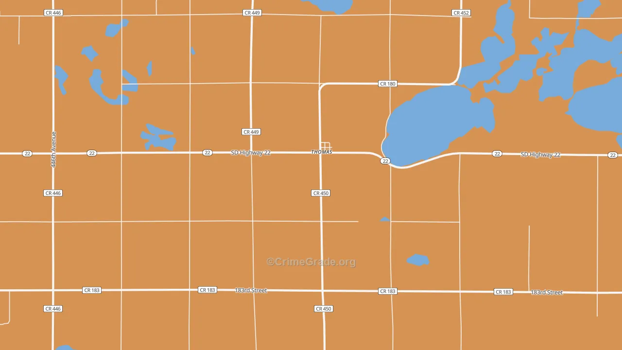 Thomas, SD Map of Murder Rates