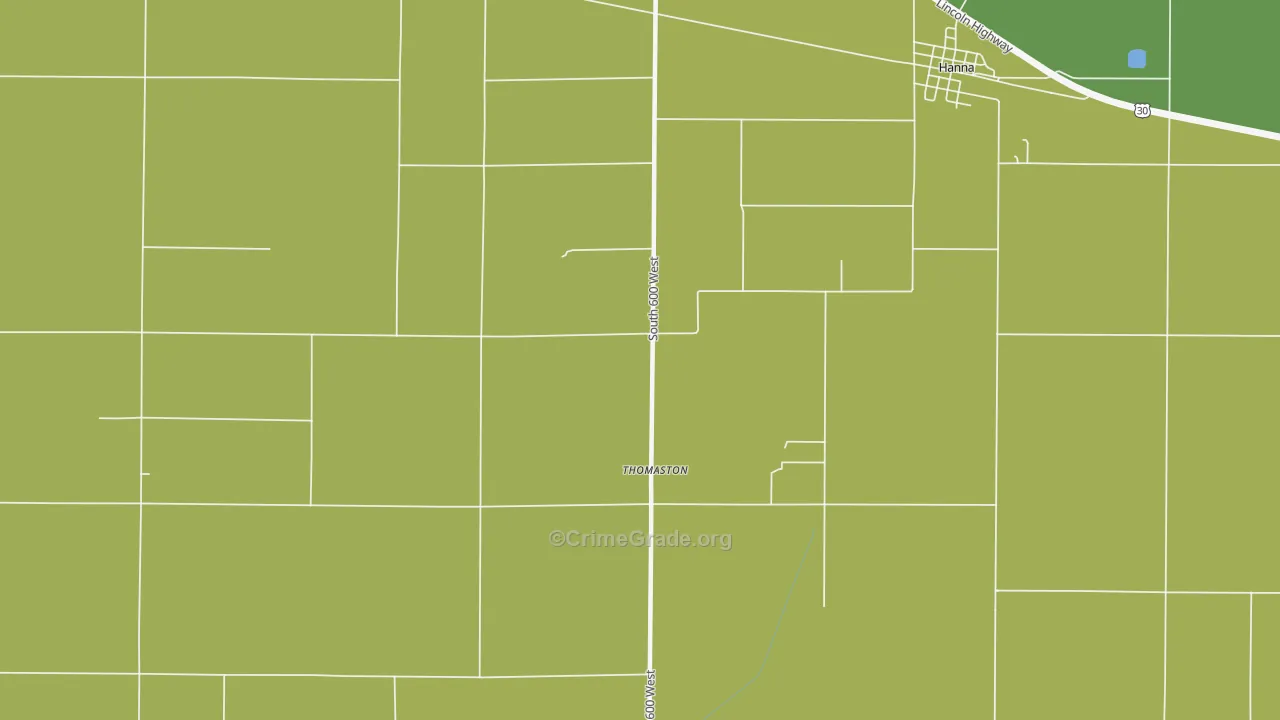 Thomaston, IN Map of Murder Rates