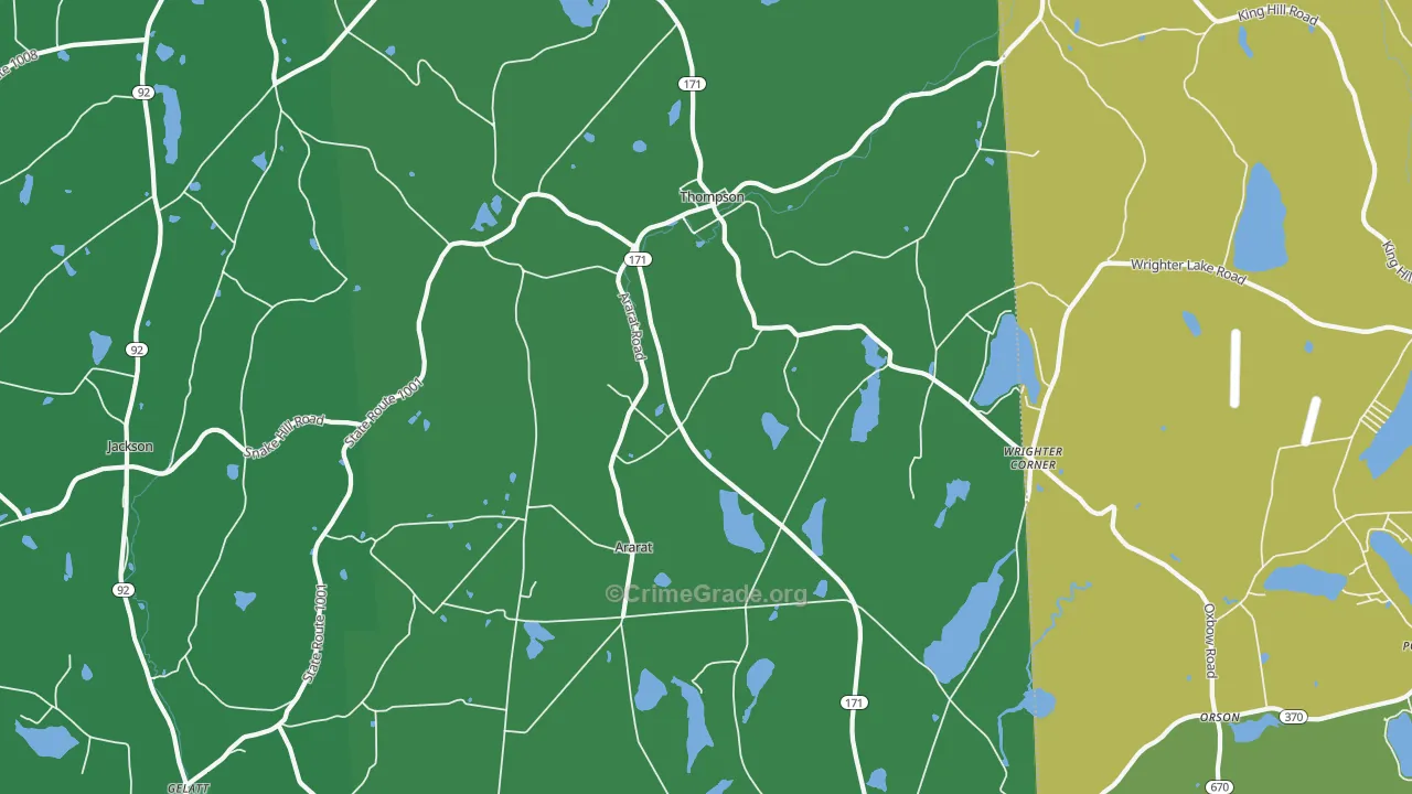 Thompson, PA Map of Murder Rates