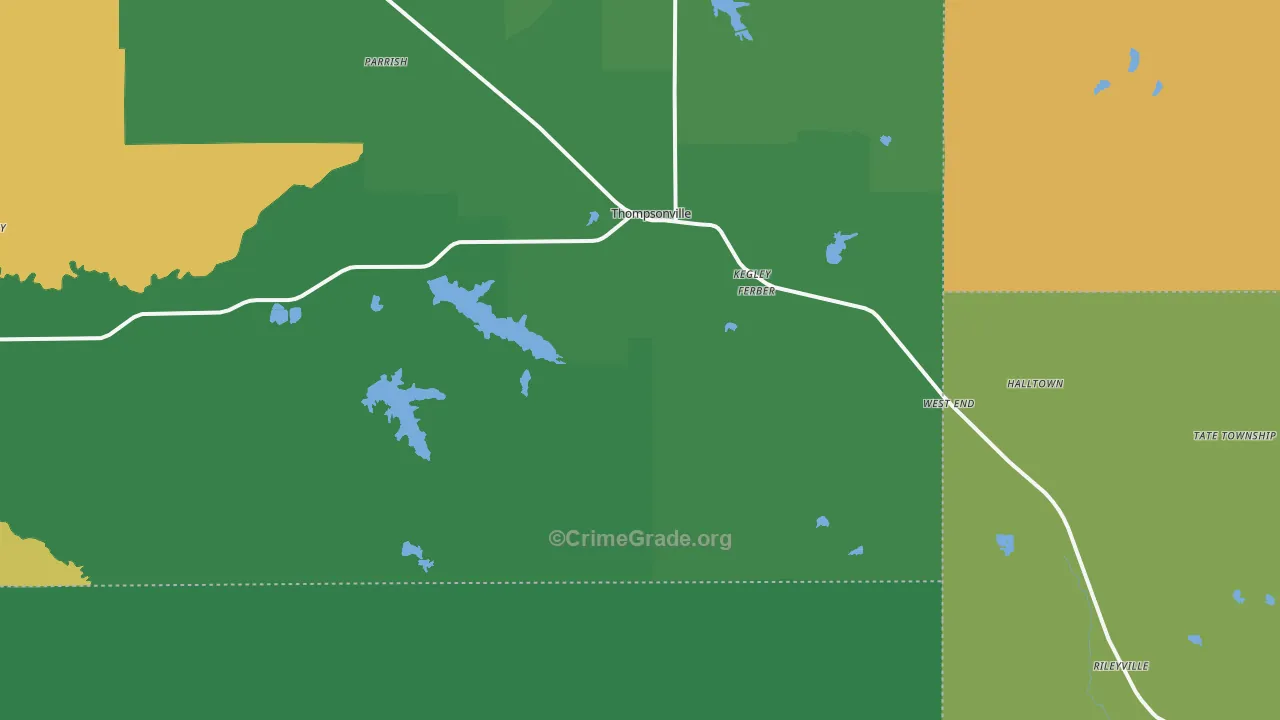 Thompsonville, IL Map of Murder Rates