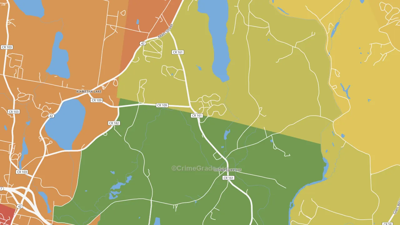 Thompsonville, NY Map of Murder Rates