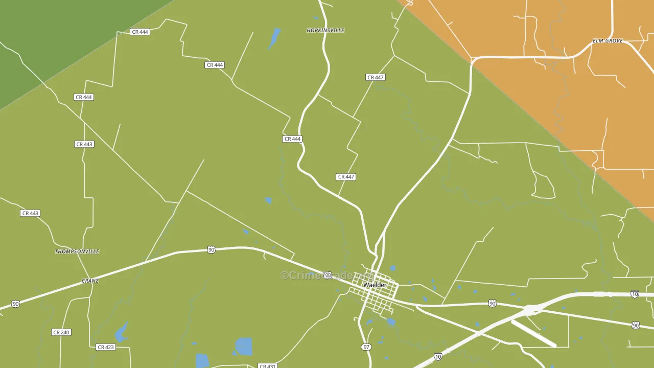 Thompsonville, TX Map of Murder Rates