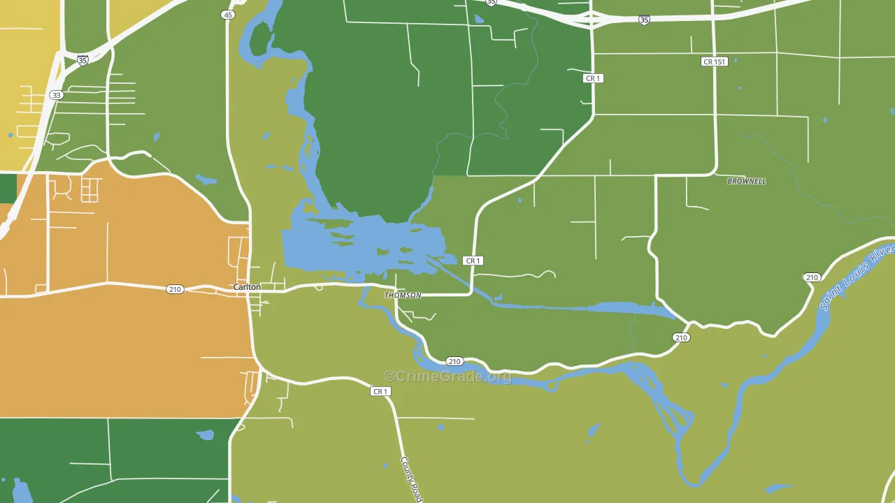 Thomson, MN Map of Murder Rates