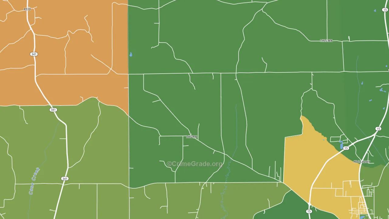 Thorn, MS Map of Murder Rates