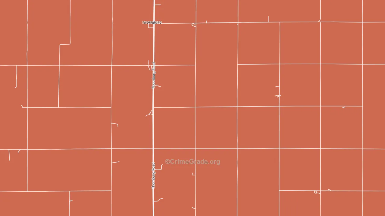 Thornburg, KS Map of Murder Rates