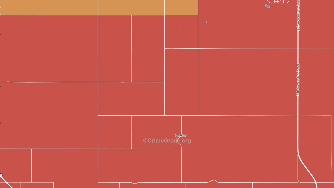 Thorne, ND Map of Murder Rates