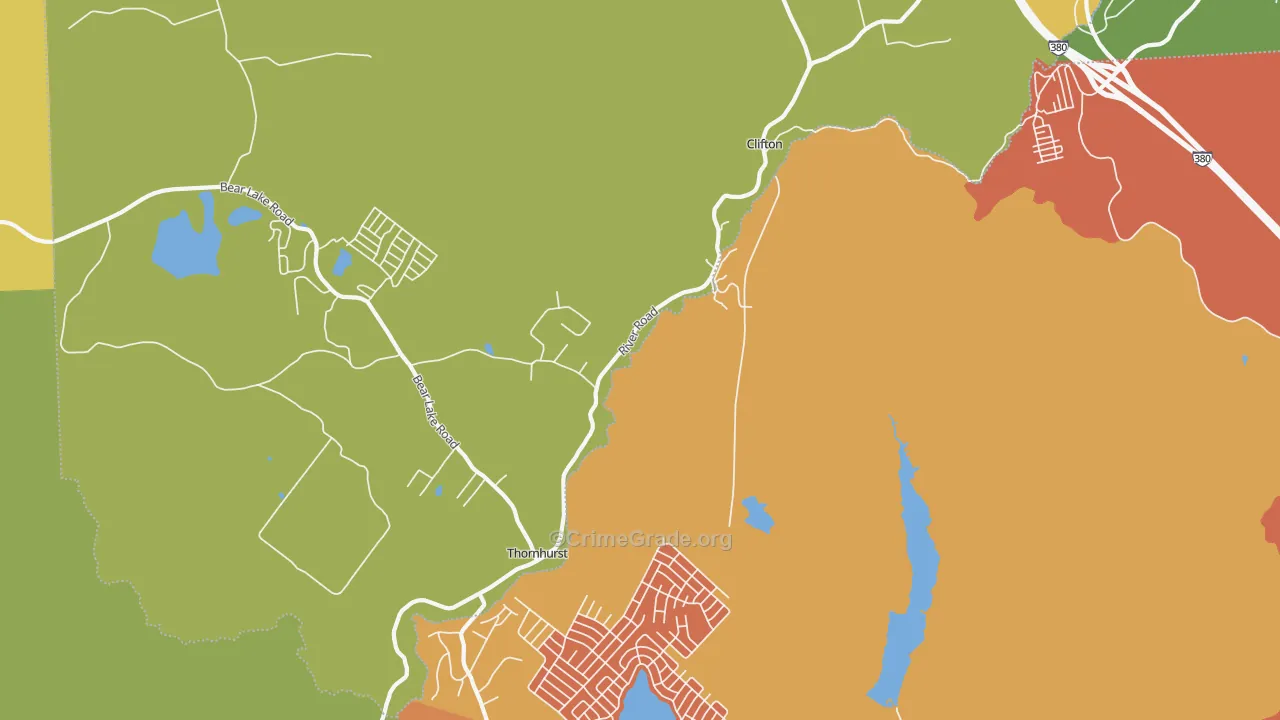 Thornhurst, PA Map of Murder Rates
