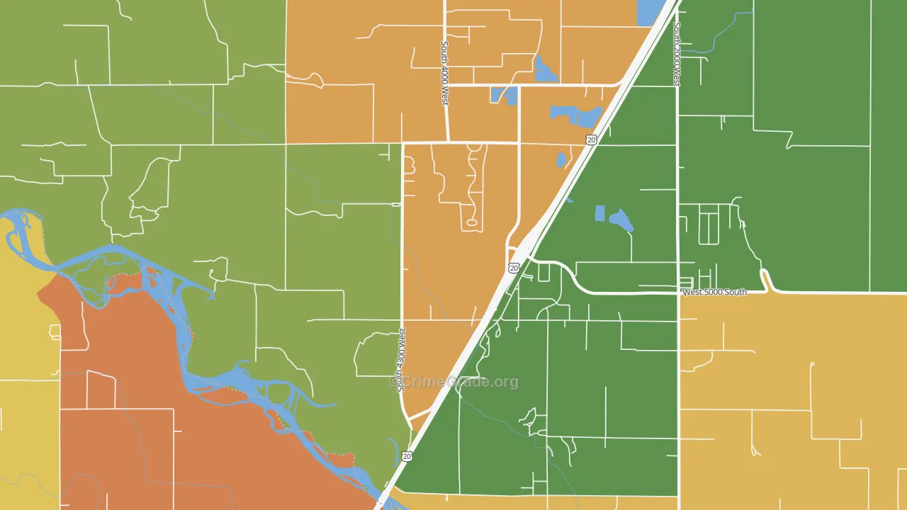 Thornton, ID Map of Murder Rates