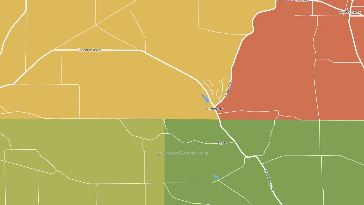 Thornton, NY Map of Murder Rates