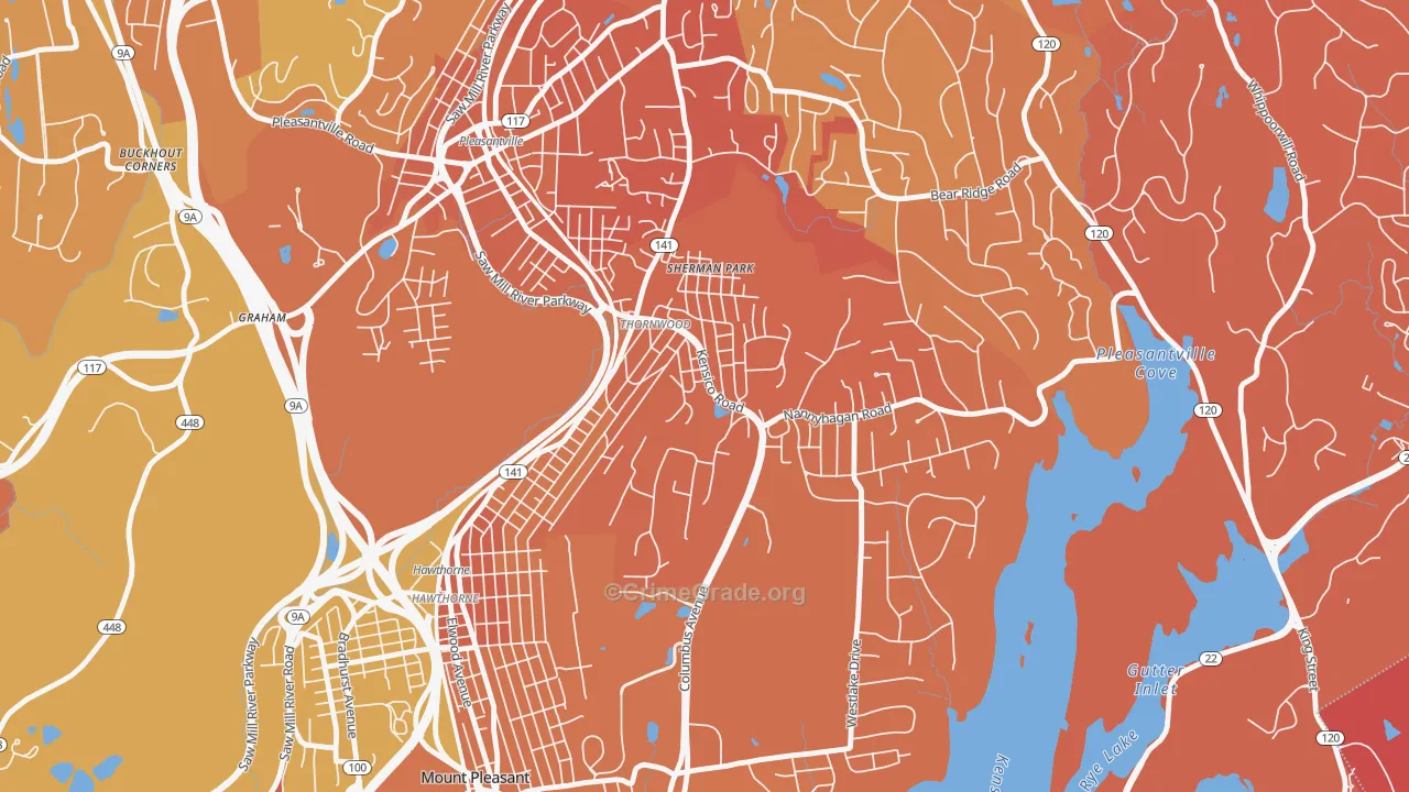 Thornwood, NY Map of Murder Rates