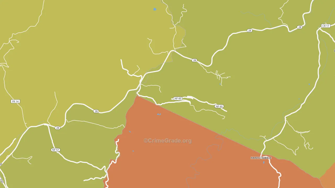 Thornwood, WV Map of Murder Rates