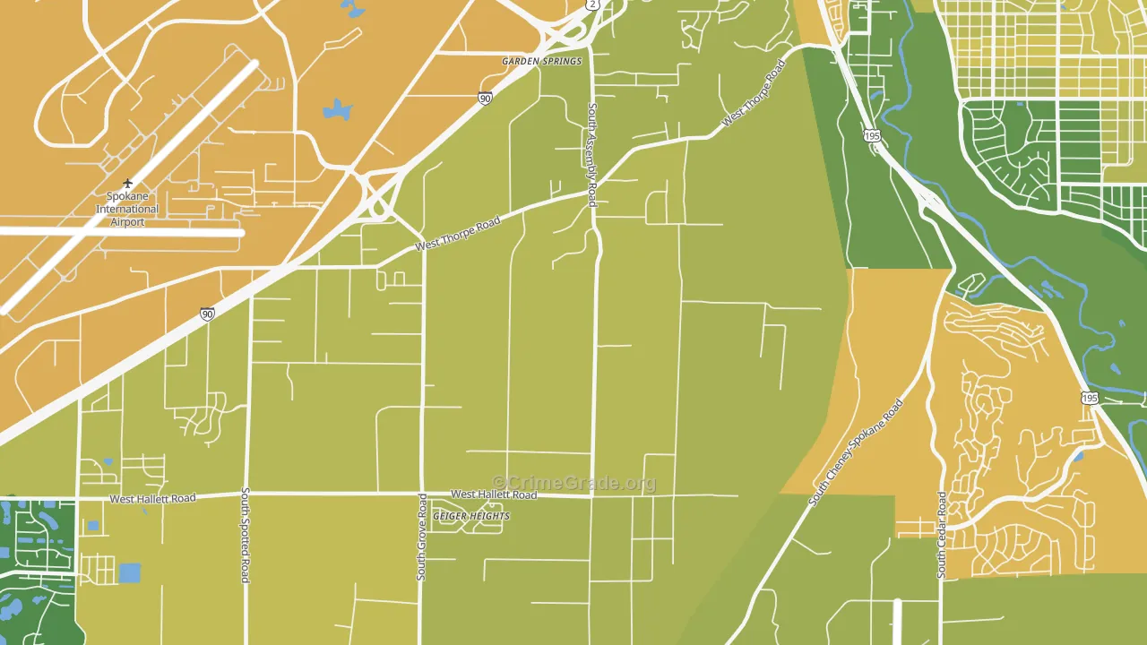 Thorpe Westwood, Spokane, WA Map of Murder Rates