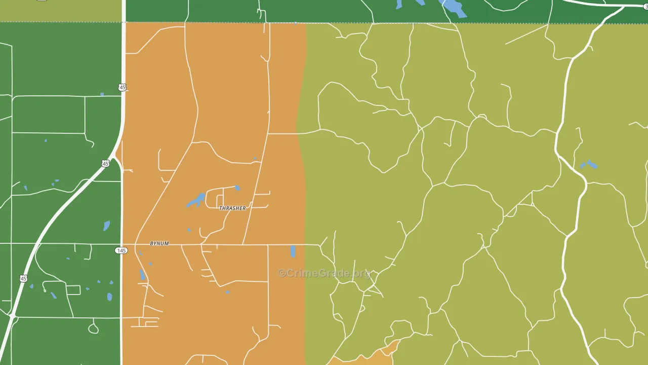 Thrasher, MS Map of Murder Rates