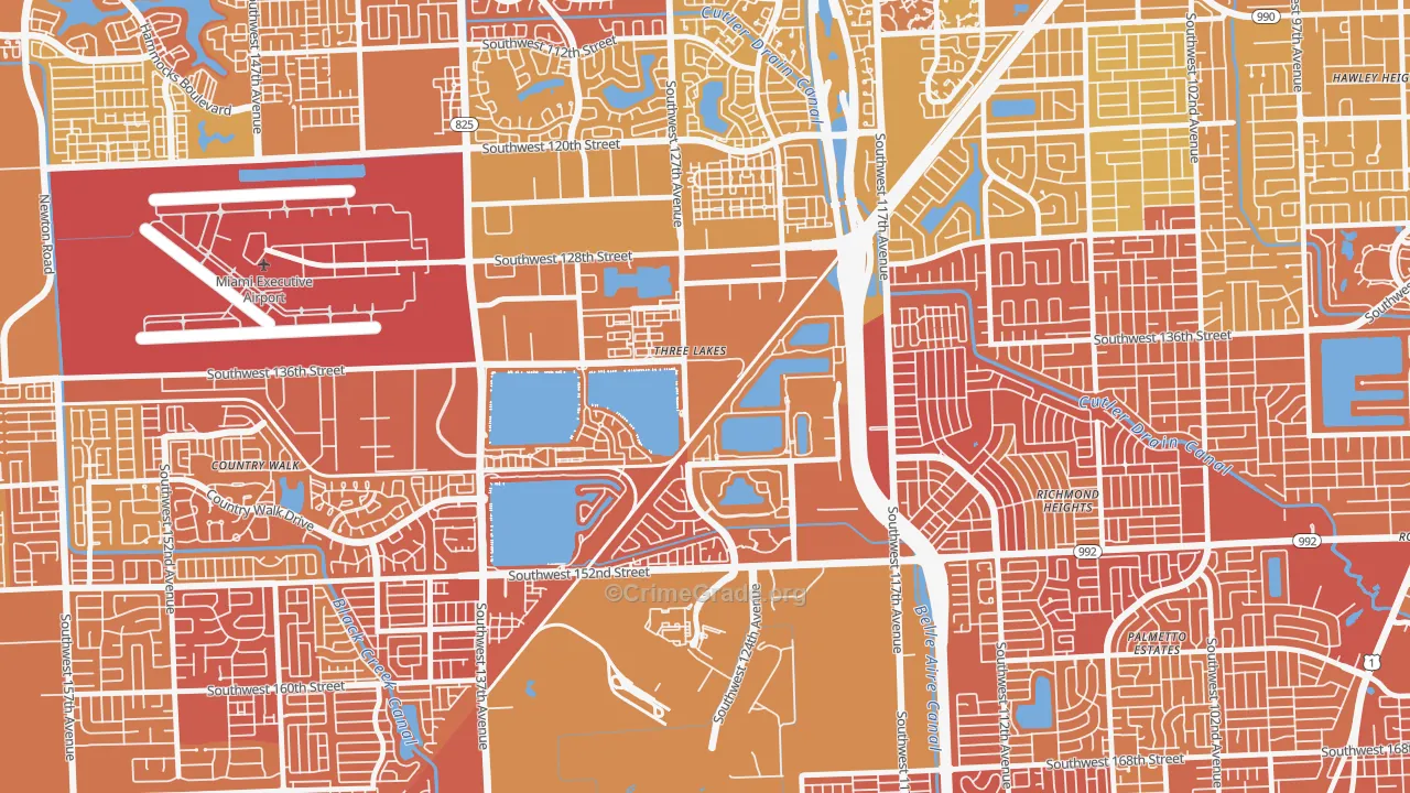 Three Lakes, FL Map of Murder Rates