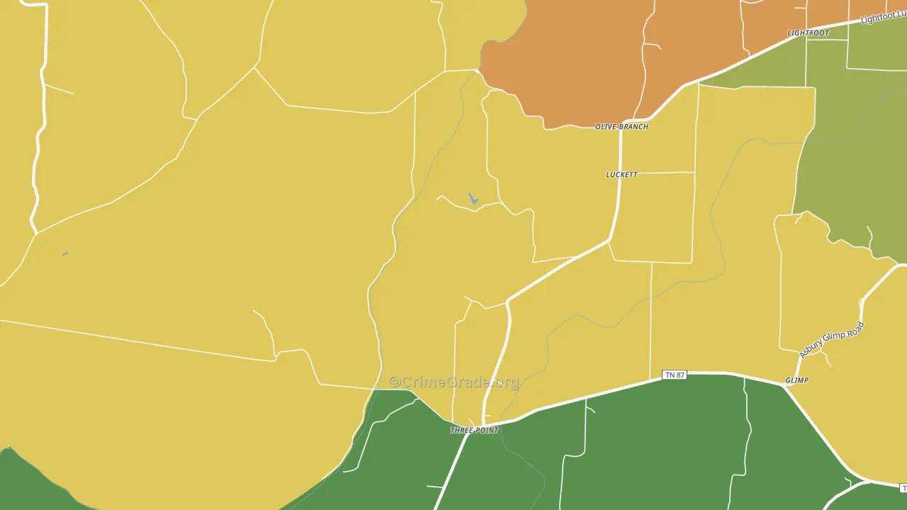 Three Point, TN Map of Murder Rates