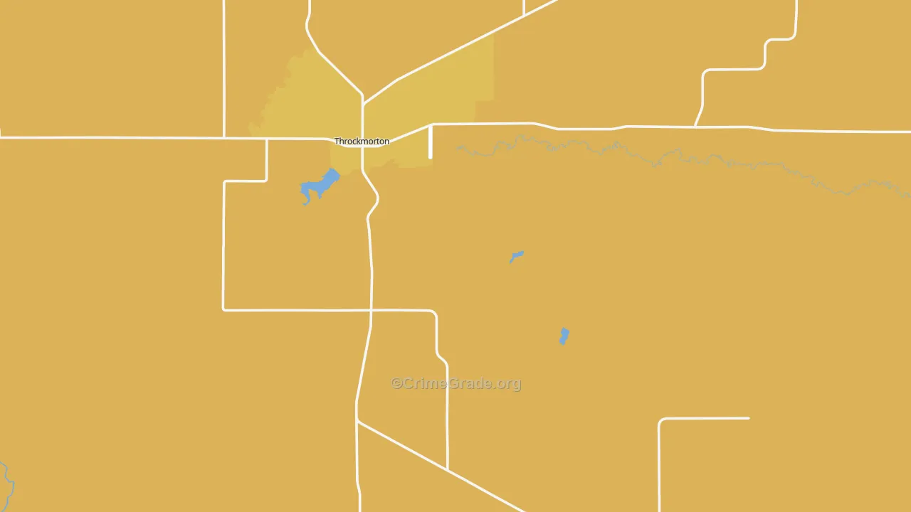 Throckmorton County, TX Map of Murder Rates