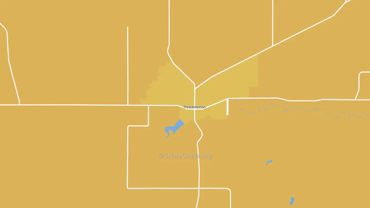 Throckmorton, TX Map of Murder Rates