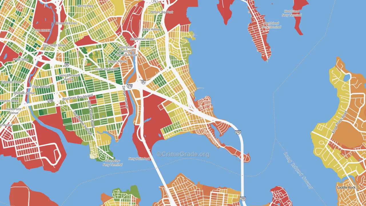Throgs Neck-Edgewater Park, Bronx, NY Map of Murder Rates