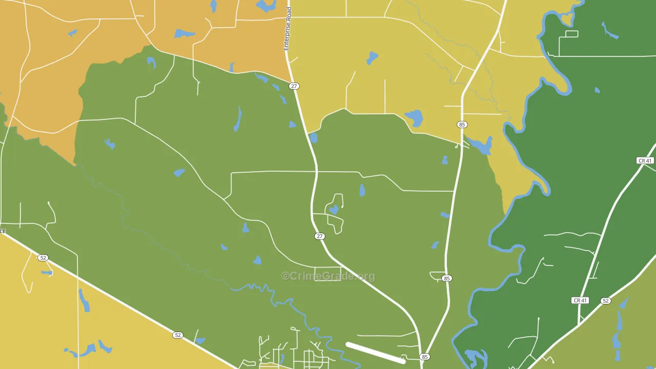 Thurston, AL Map of Murder Rates