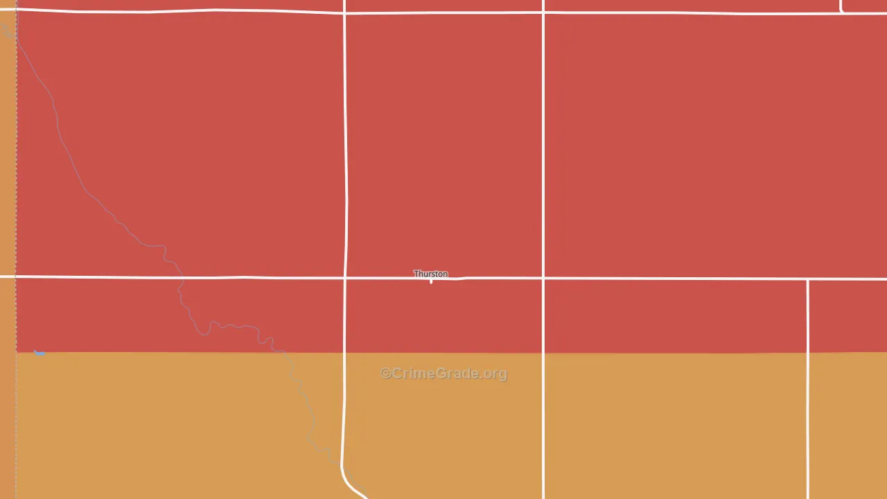 Thurston, NE Map of Murder Rates