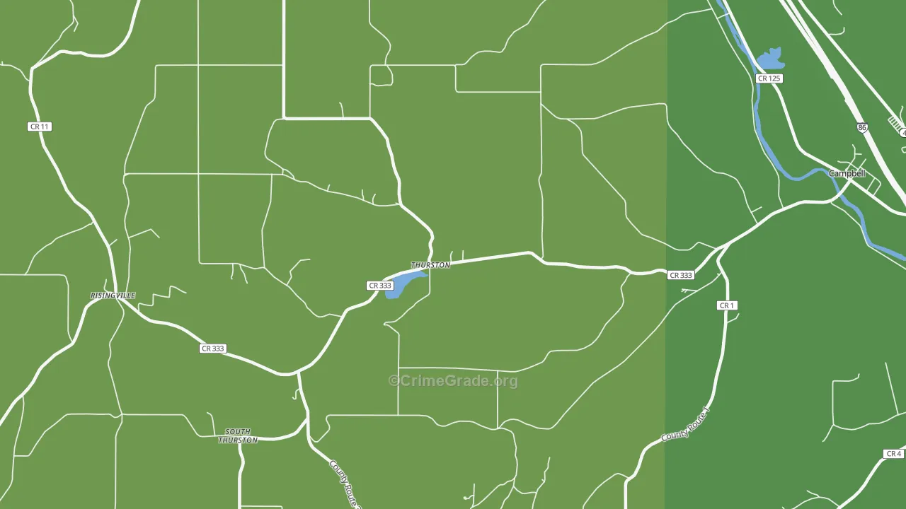 Thurston, NY Map of Murder Rates