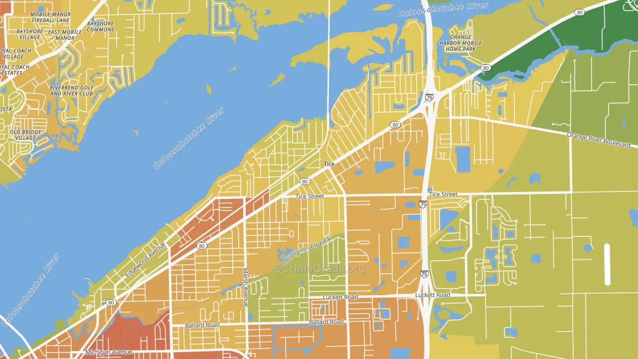 Tice, Fort Myers, FL Map of Murder Rates