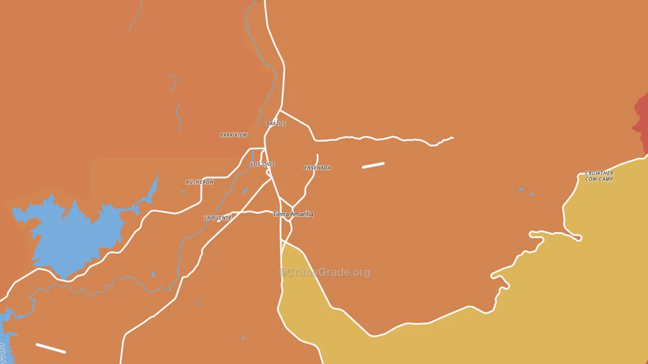Tierra Amarilla, NM Map of Murder Rates