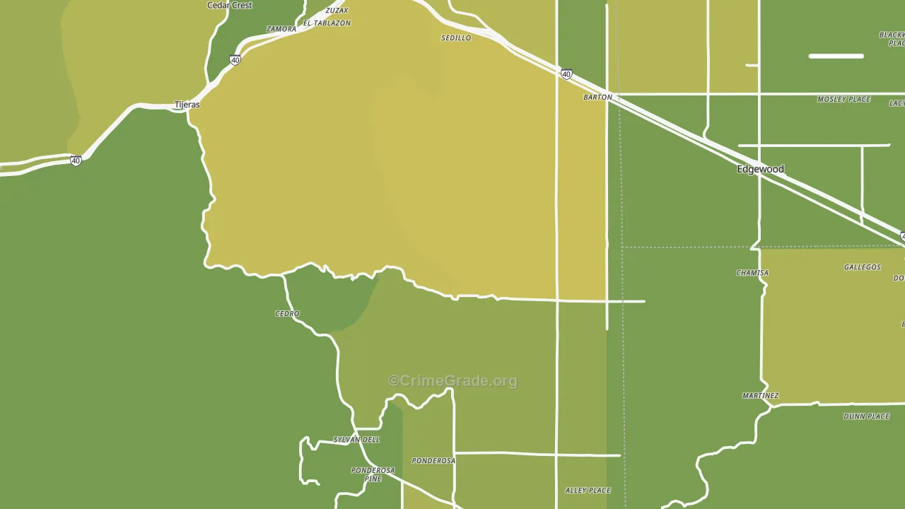 Tijeras, NM Map of Murder Rates