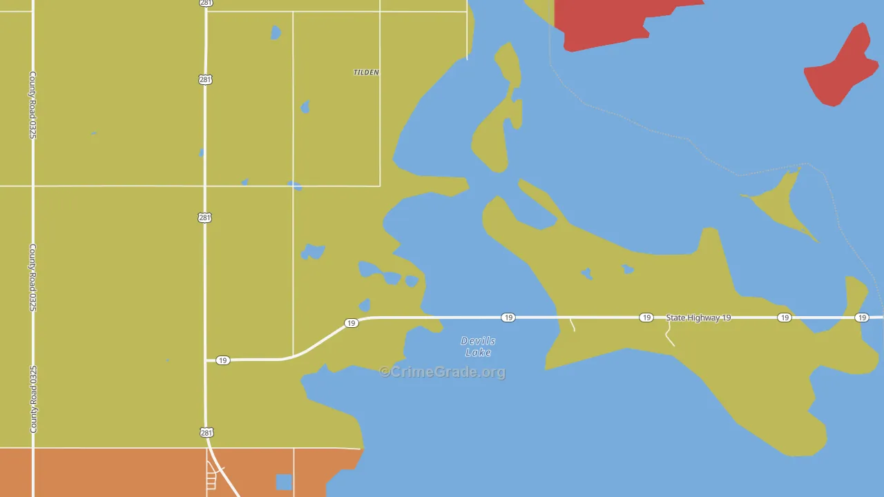 Tilden, ND Map of Murder Rates