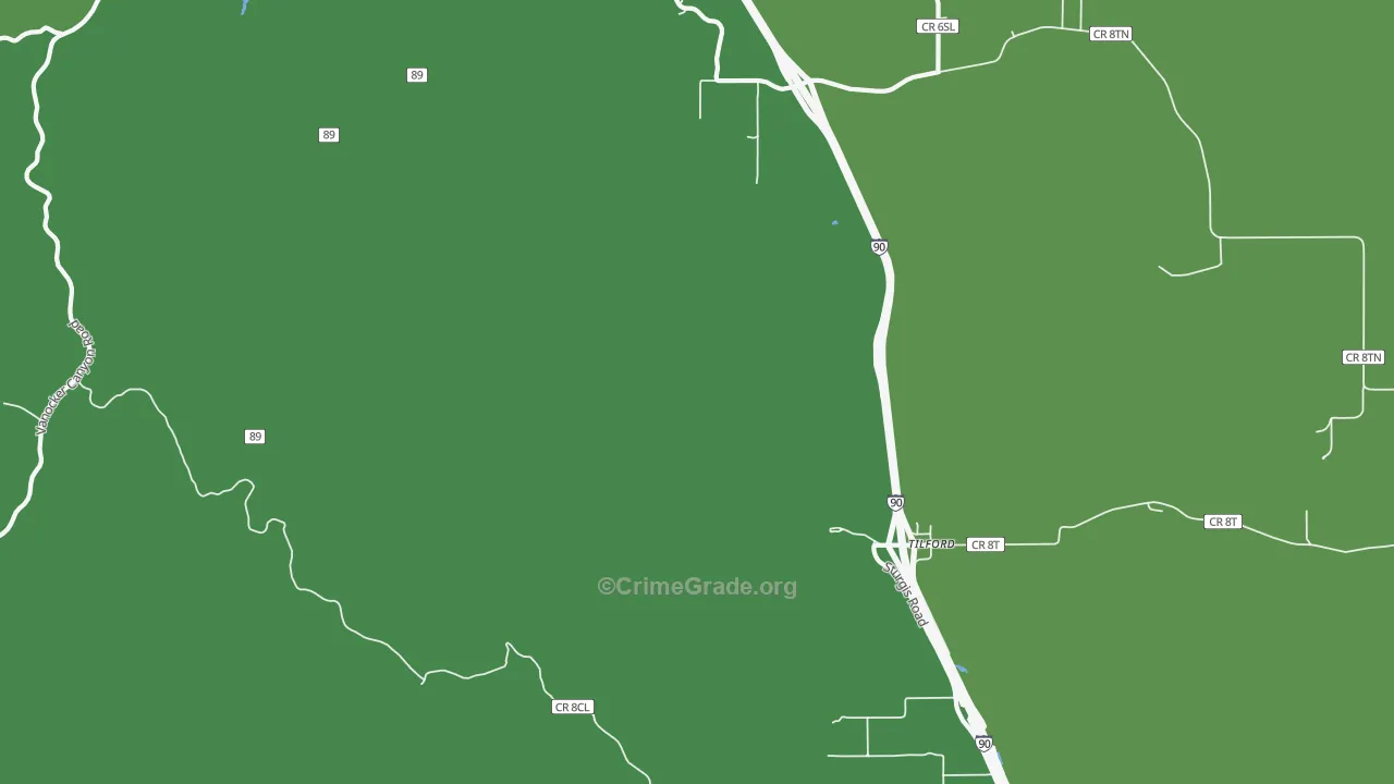 Tilford, SD Map of Murder Rates
