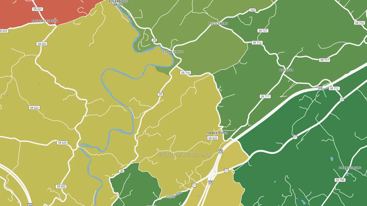 Timber Ridge, VA Map of Murder Rates